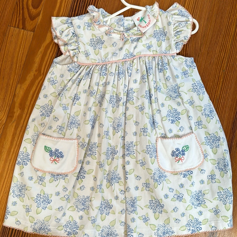Shrimp & Grits Kids ~ Garden Party Embroidered Dress